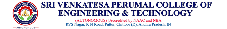 Sri Venkatesa Perumal College of Engineering & Technology — Autonomous, Accredited by NAAC and NBA